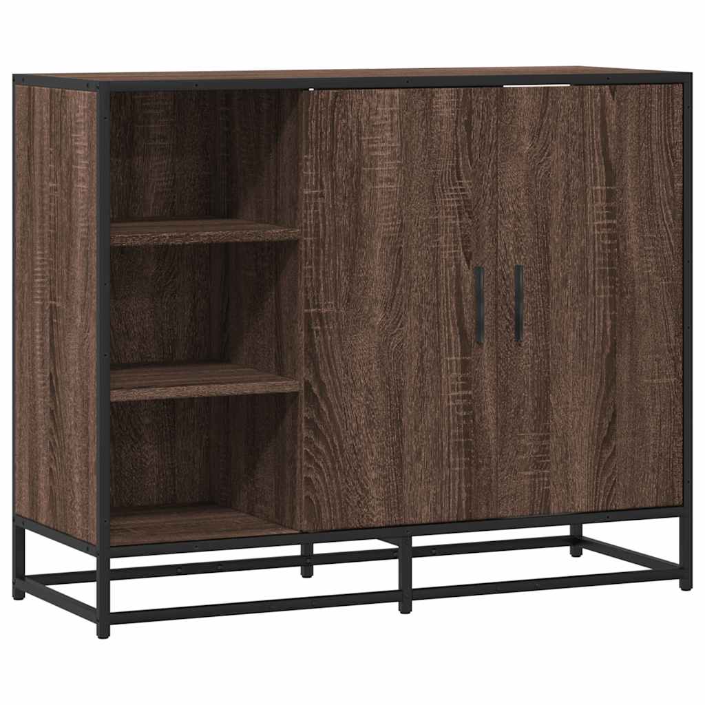 Dulap, stejar maro, 92x35x76 cm, lemn prelucrat