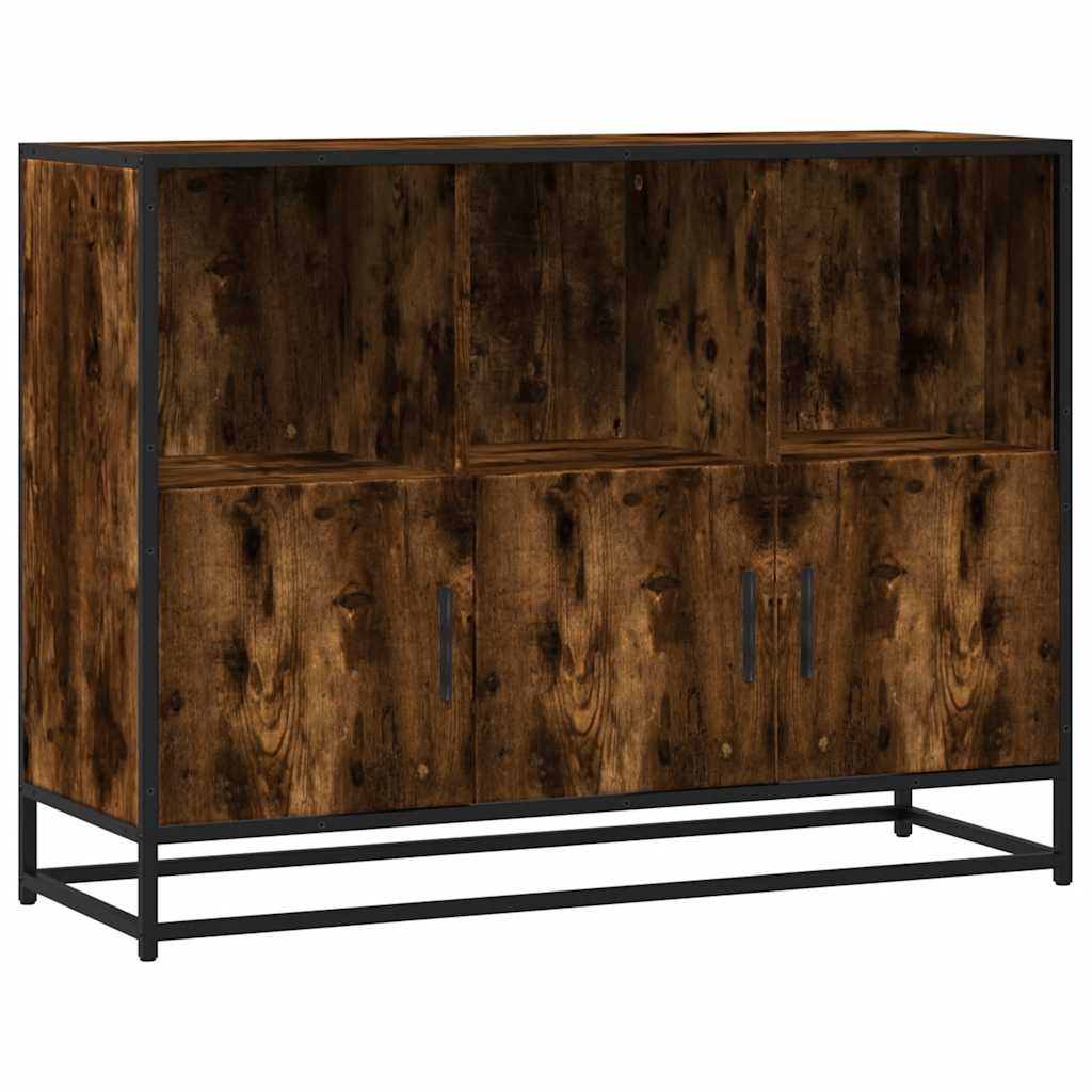 Dulap, stejar fumuriu, 100x35x76 cm, lemn compozit