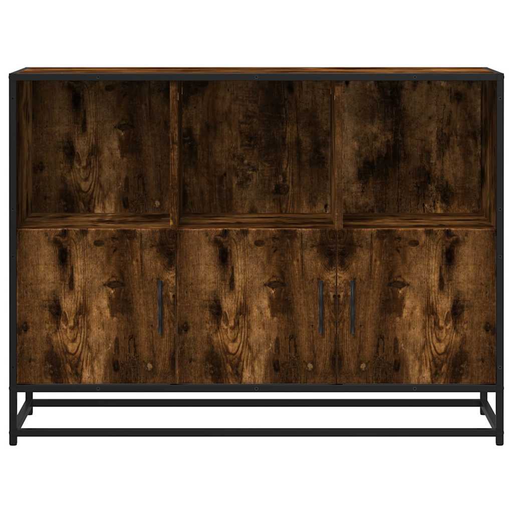 Dulap, stejar fumuriu, 100x35x76 cm, lemn compozit