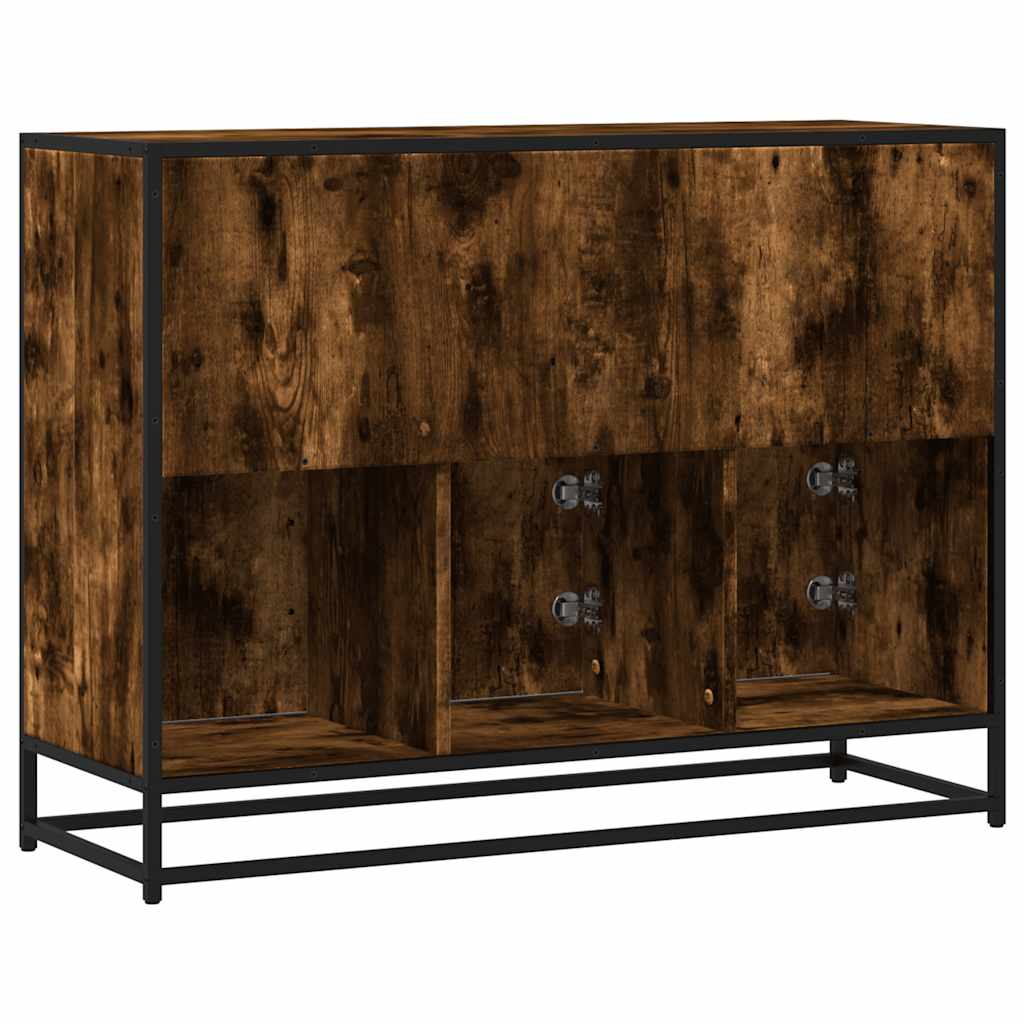 Dulap, stejar fumuriu, 100x35x76 cm, lemn compozit