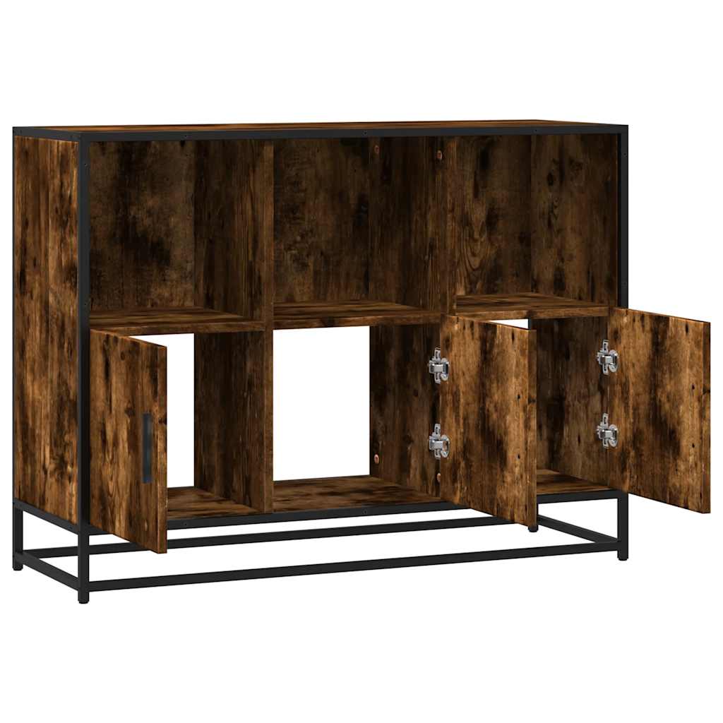 Dulap, stejar fumuriu, 100x35x76 cm, lemn compozit