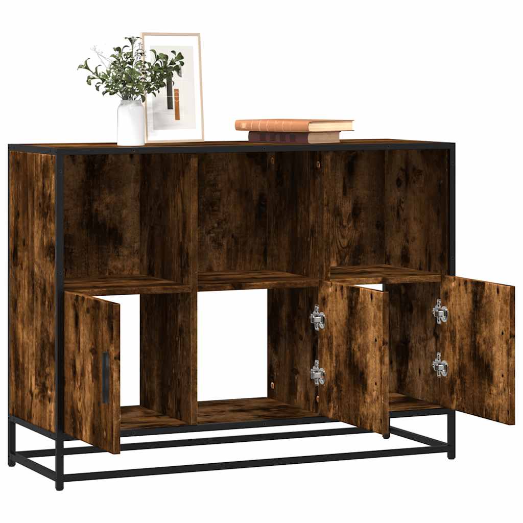 Dulap, stejar fumuriu, 100x35x76 cm, lemn compozit