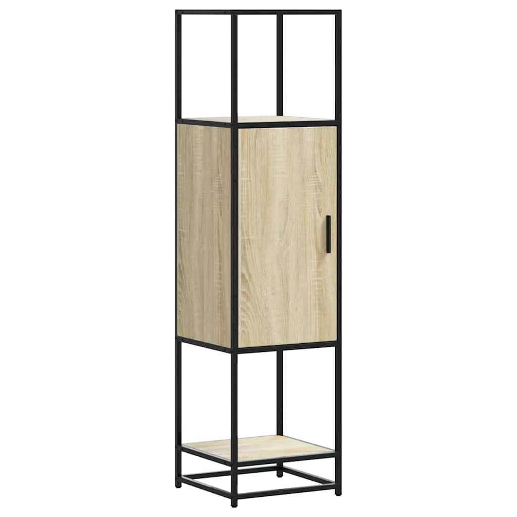 Dulapuru Stejar Sonoma 35,5x35x139 cm lemn și metal prelucrat