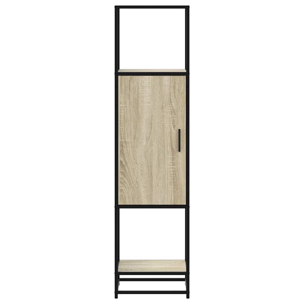 Dulapuru Stejar Sonoma 35,5x35x139 cm lemn și metal prelucrat
