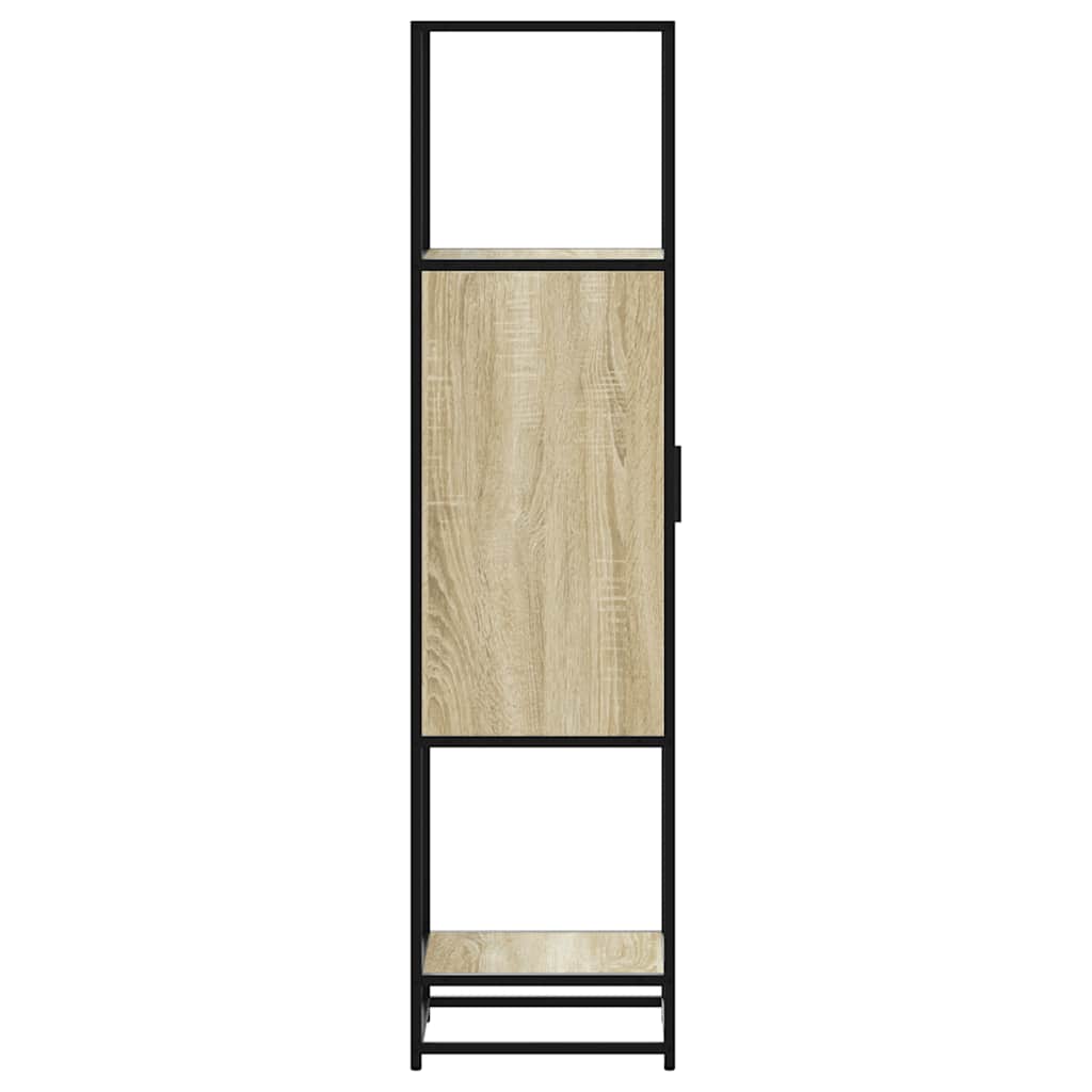 Dulapuru Stejar Sonoma 35,5x35x139 cm lemn și metal prelucrat