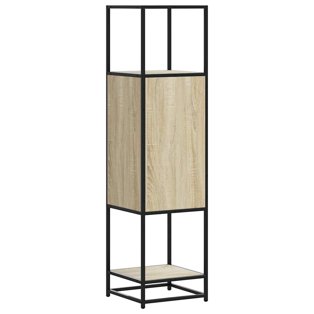 Dulapuru Stejar Sonoma 35,5x35x139 cm lemn și metal prelucrat