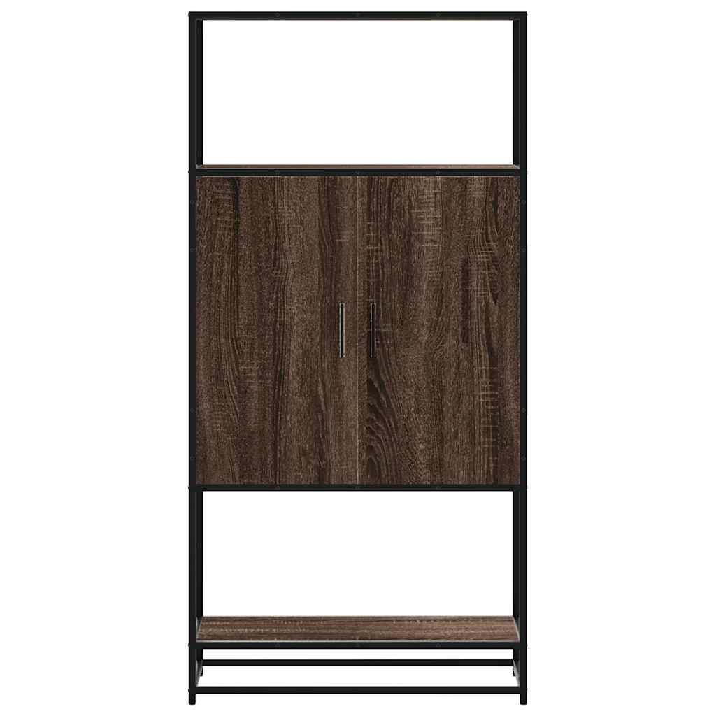 Dulapuru Stejar maro 68x35x139 cm lemn și metal prelucrat