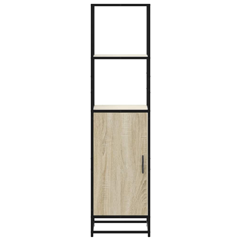 Dulapuru Stejar Sonoma 35,5x35x139 cm lemn și metal prelucrat