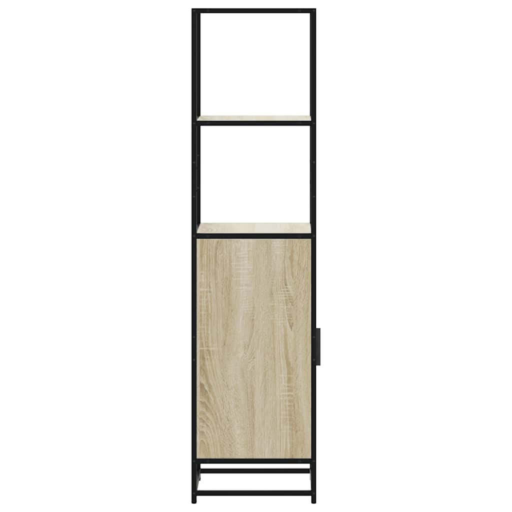 Dulapuru Stejar Sonoma 35,5x35x139 cm lemn și metal prelucrat