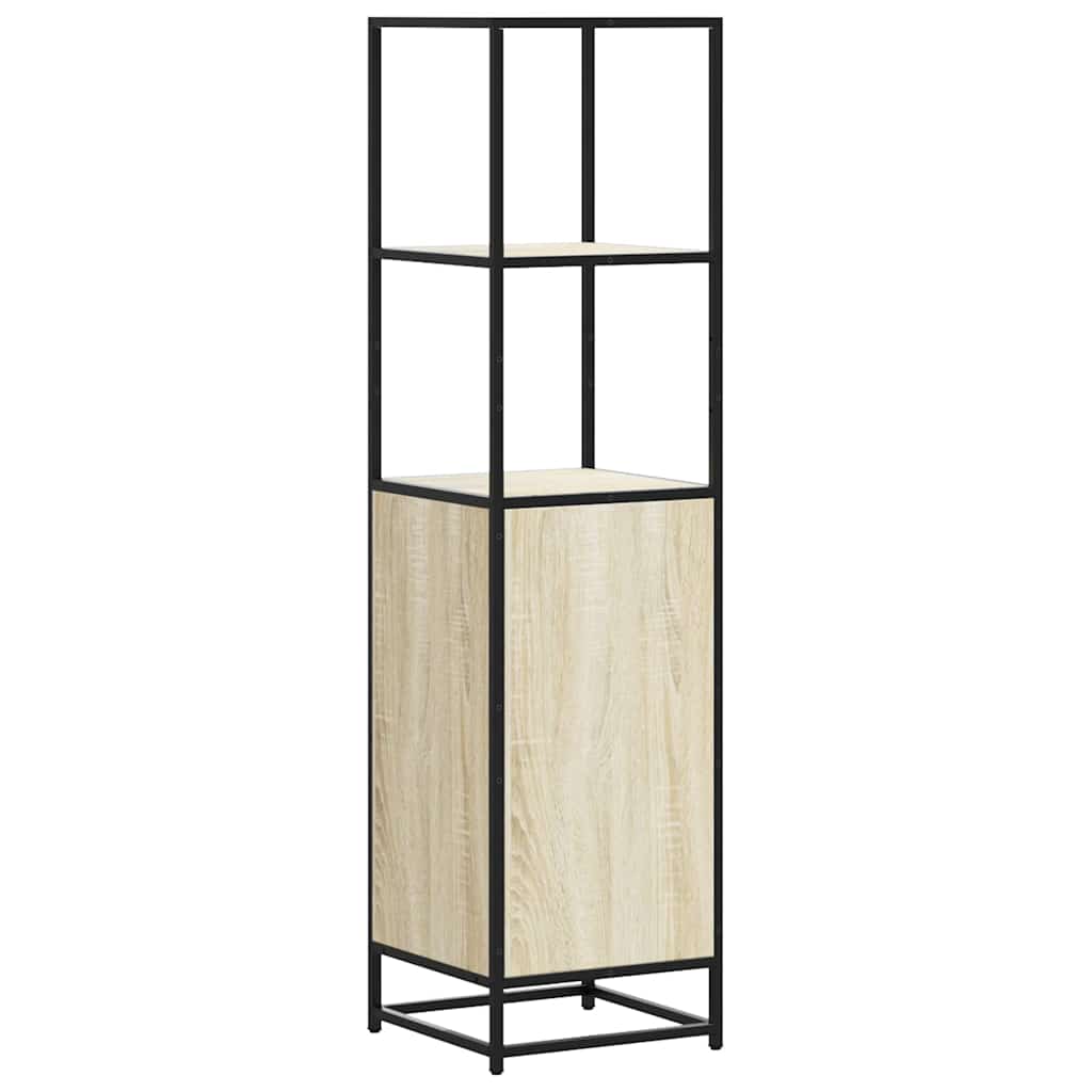 Dulapuru Stejar Sonoma 35,5x35x139 cm lemn și metal prelucrat