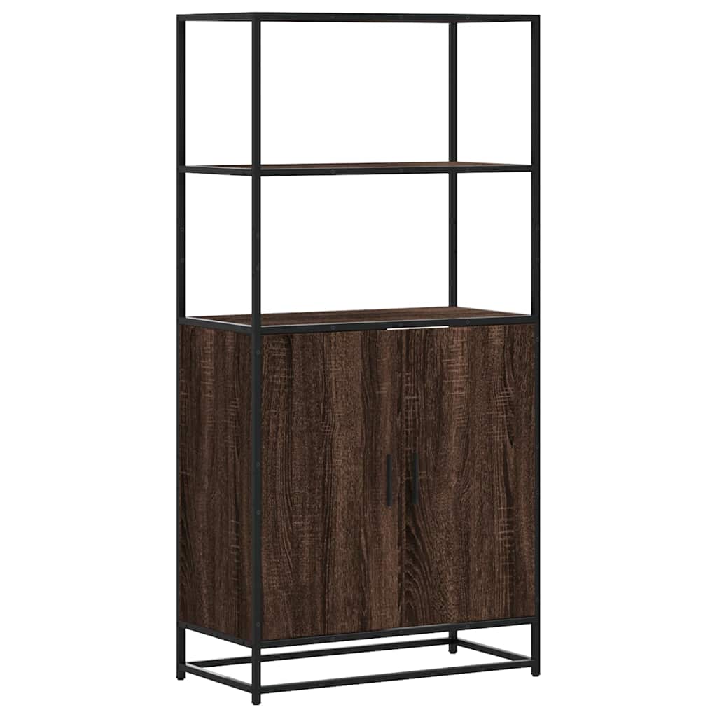 Dulapuru Stejar maro 68x35x139 cm lemn și metal prelucrat