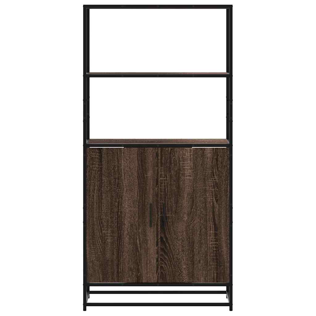 Dulapuru Stejar maro 68x35x139 cm lemn și metal prelucrat