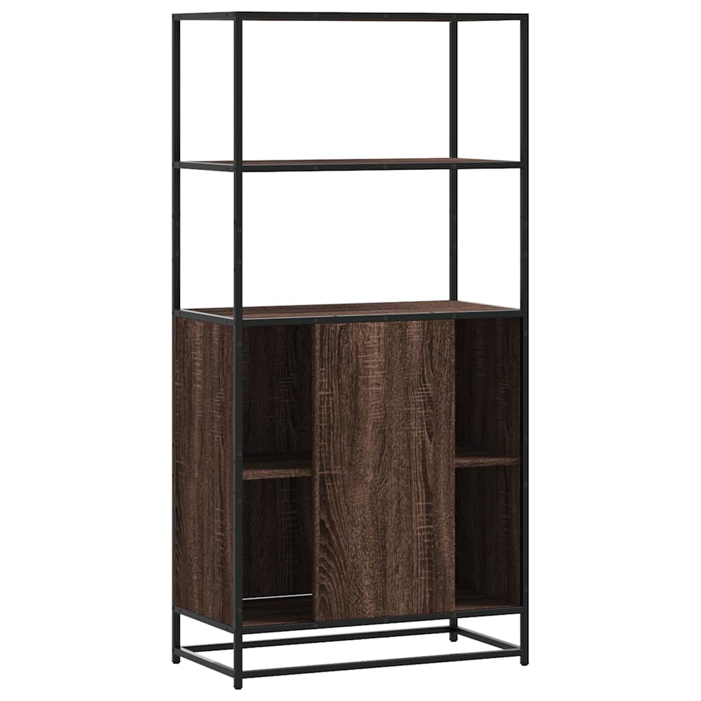 Dulapuru Stejar maro 68x35x139 cm lemn și metal prelucrat