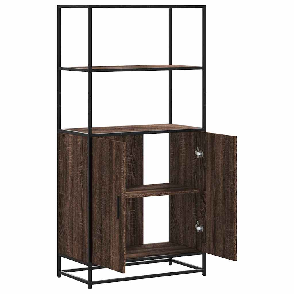 Dulapuru Stejar maro 68x35x139 cm lemn și metal prelucrat