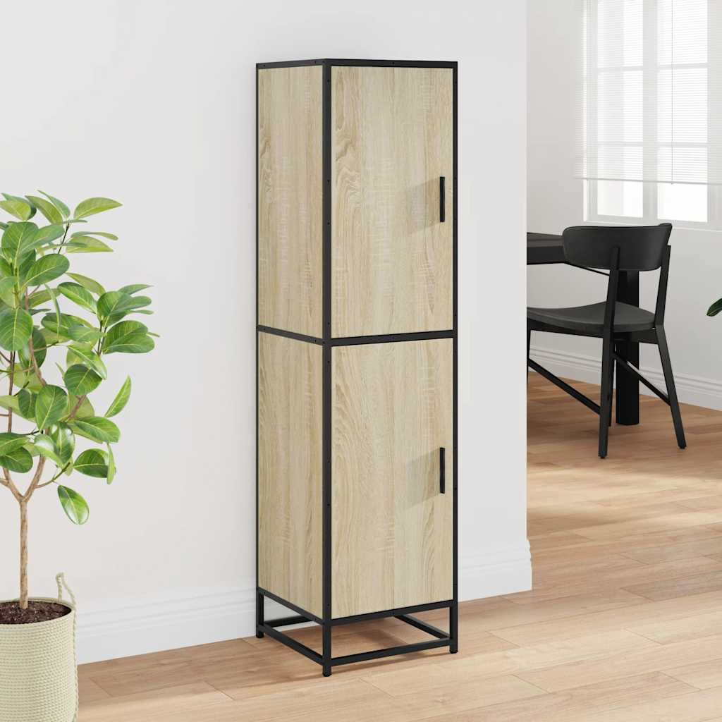 Dulapuru Stejar Sonoma 35,5x35x139 cm lemn și metal prelucrat
