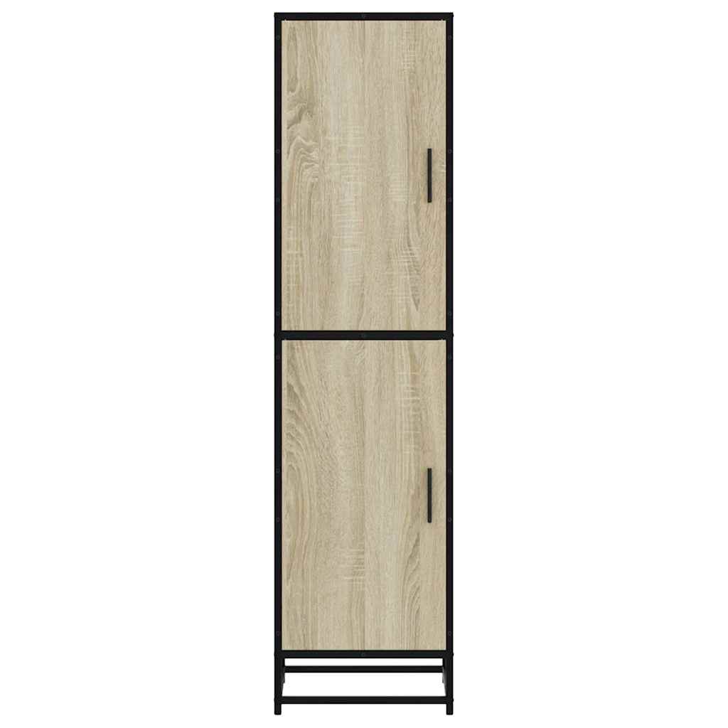 Dulapuru Stejar Sonoma 35,5x35x139 cm lemn și metal prelucrat