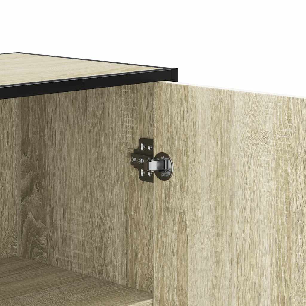 Dulapuru Stejar Sonoma 35,5x35x139 cm lemn și metal prelucrat