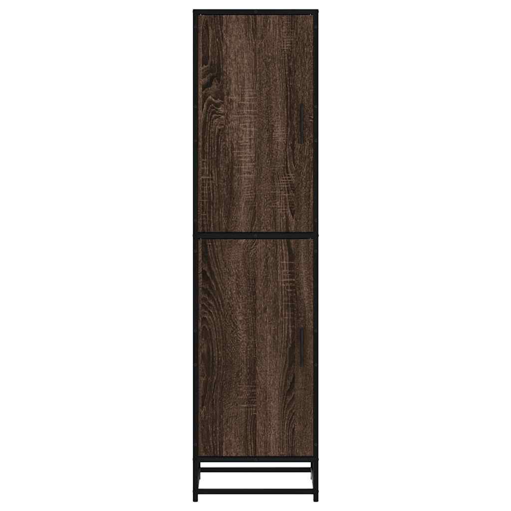 Dulapuru stejar maro 35,5x35x139 cm lemn și metal prelucrat
