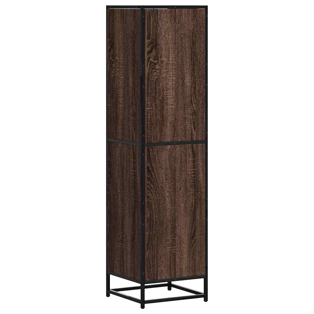 Dulapuru stejar maro 35,5x35x139 cm lemn și metal prelucrat