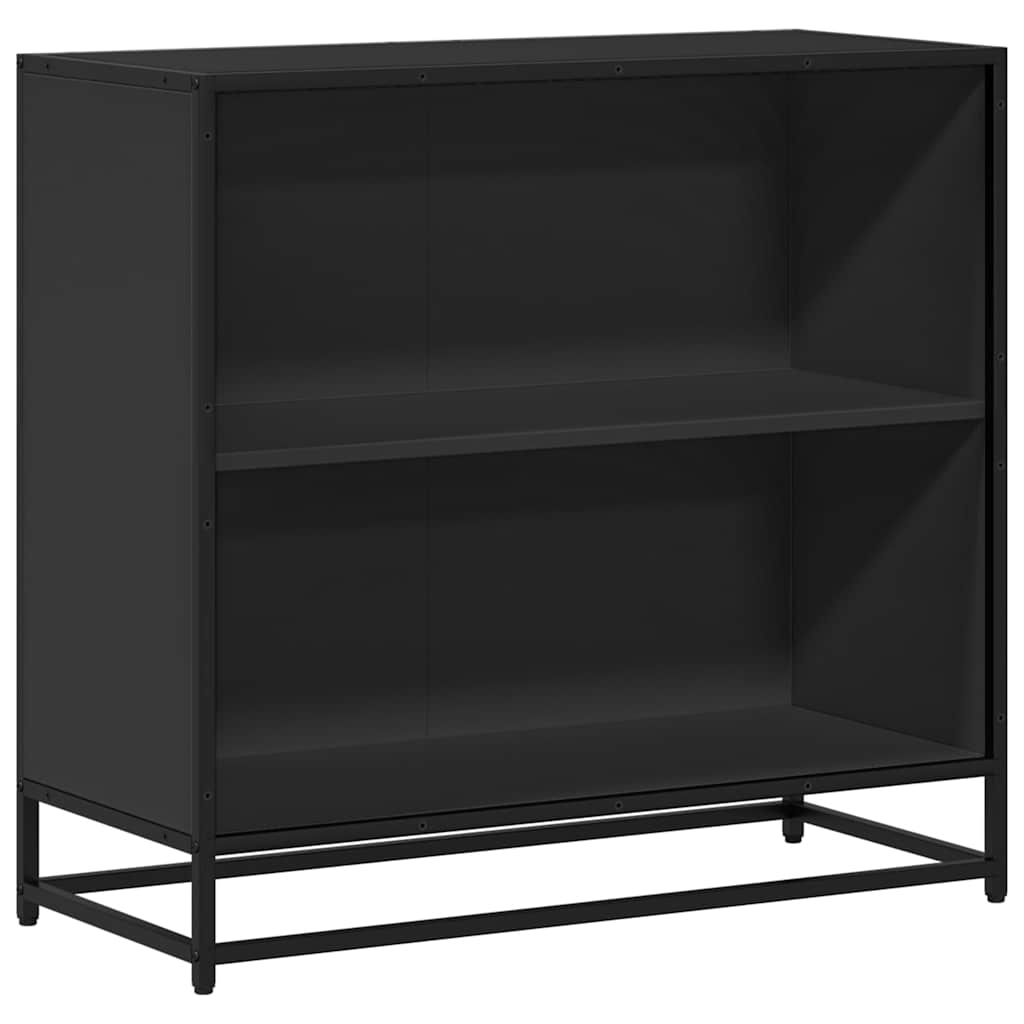 Bibliotecă, negru, 80,5x35x76 cm, lemn prelucrat