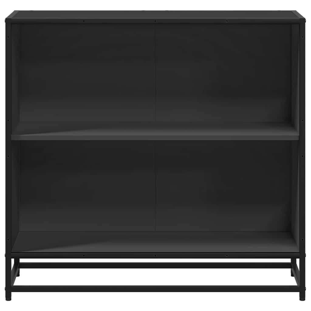 Bibliotecă, negru, 80,5x35x76 cm, lemn prelucrat