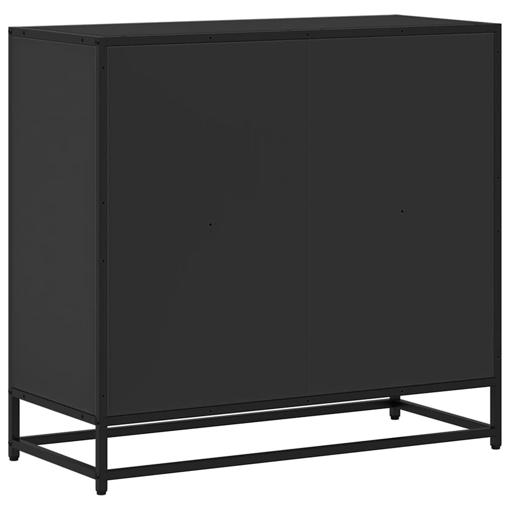 Bibliotecă, negru, 80,5x35x76 cm, lemn prelucrat