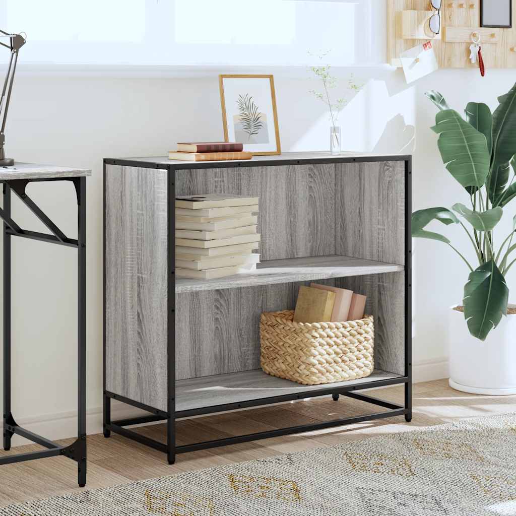 Bibliotecă, gri sonoma, 80,5x35x76 cm, lemn prelucrat
