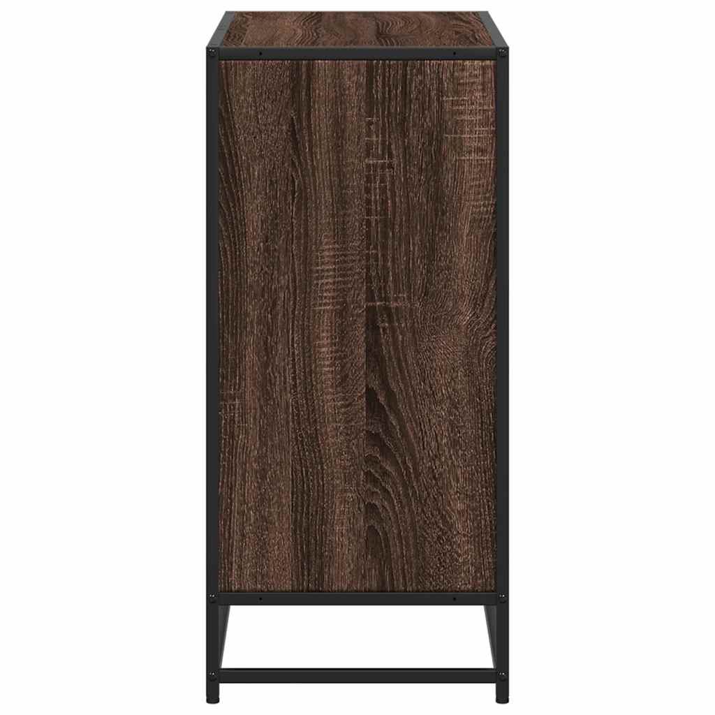 Bibliotecă, stejar maro, 80,5x35x76 cm, lemn prelucrat