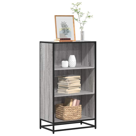 Bibliotecă, gri sonoma, 60x35x107,5 cm, lemn prelucrat