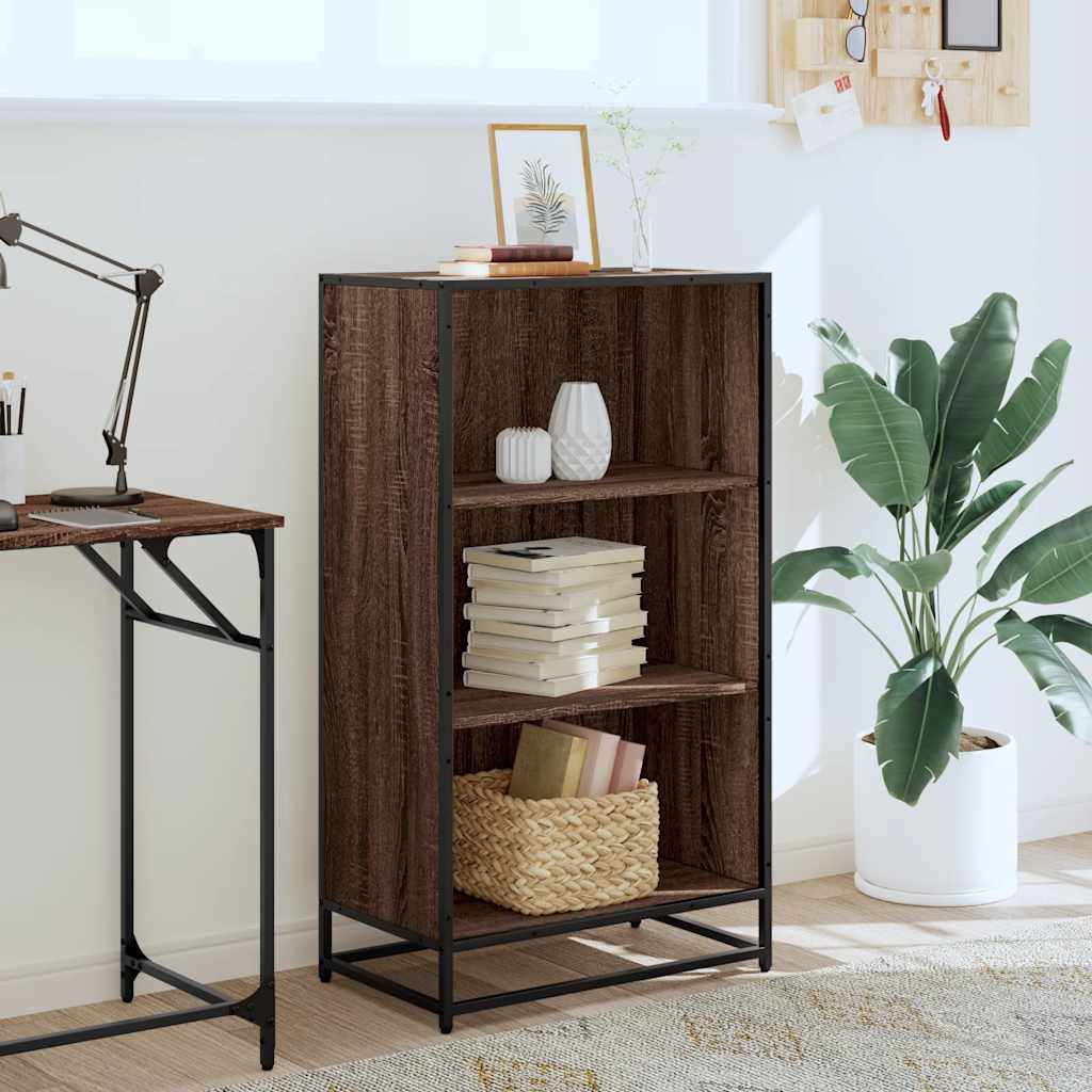Bibliotecă, stejar maro, 60x35x107,5 cm, lemn prelucrat