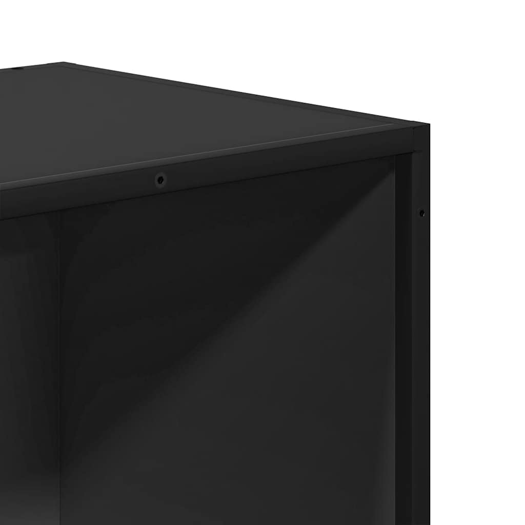Bibliotecă, negru, 80,5x35x107,5 cm, lemn prelucrat