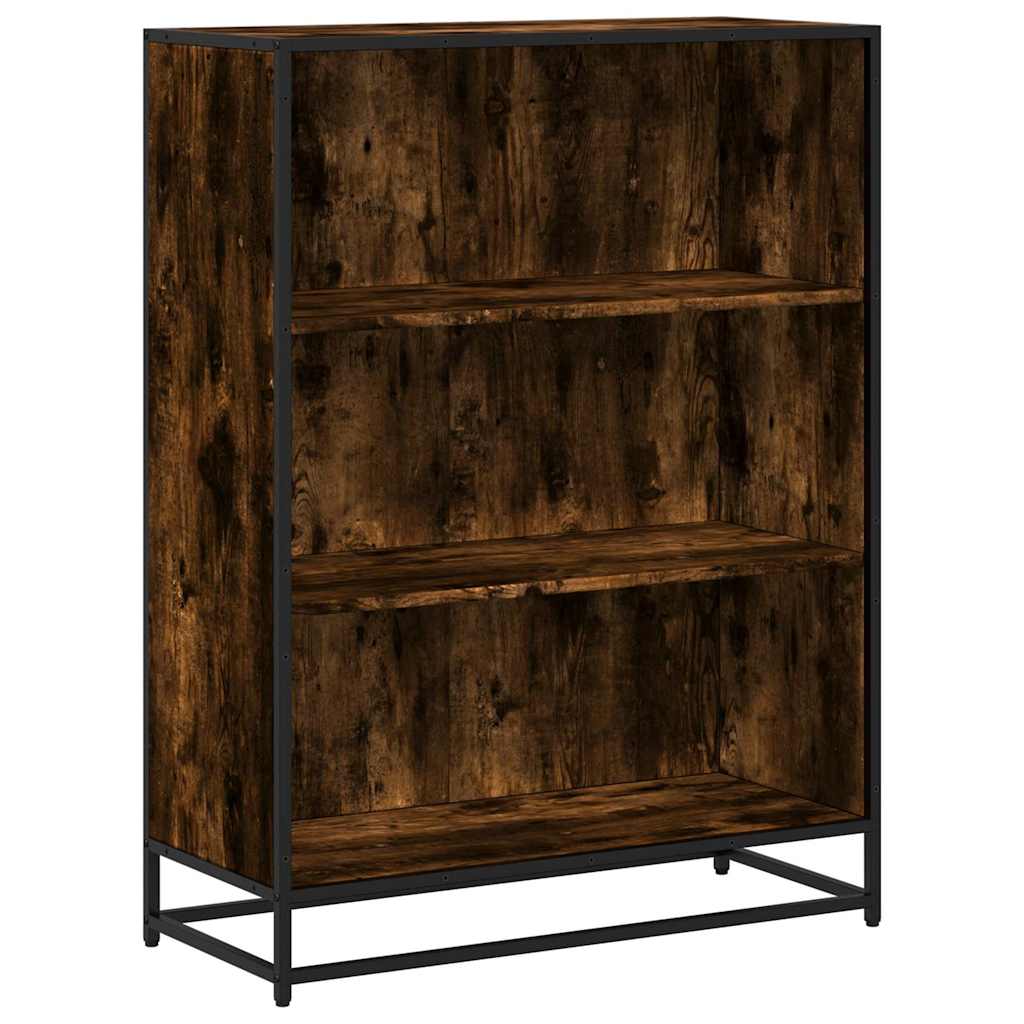 Bibliotecă, stejar fumuriu, 80,5x35x107,5 cm, lemn prelucrat