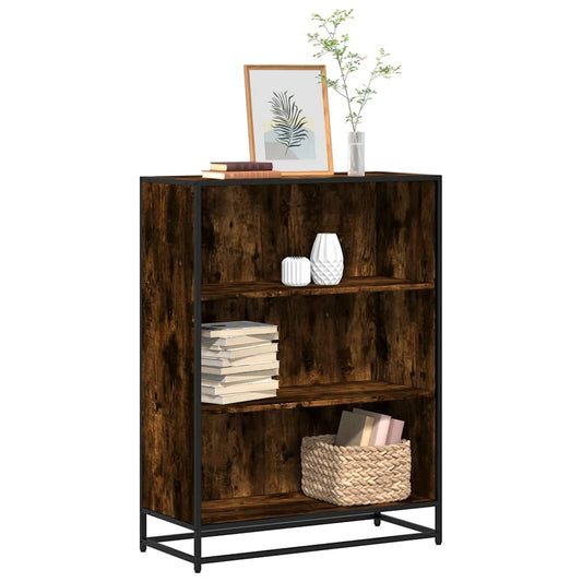 Bibliotecă, stejar fumuriu, 80,5x35x107,5 cm, lemn prelucrat