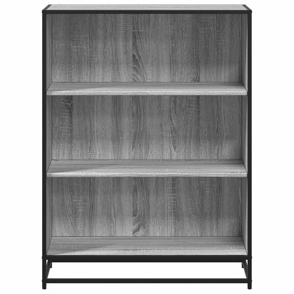 Bibliotecă, gri sonoma, 80,5x35x107,5 cm, lemn prelucrat