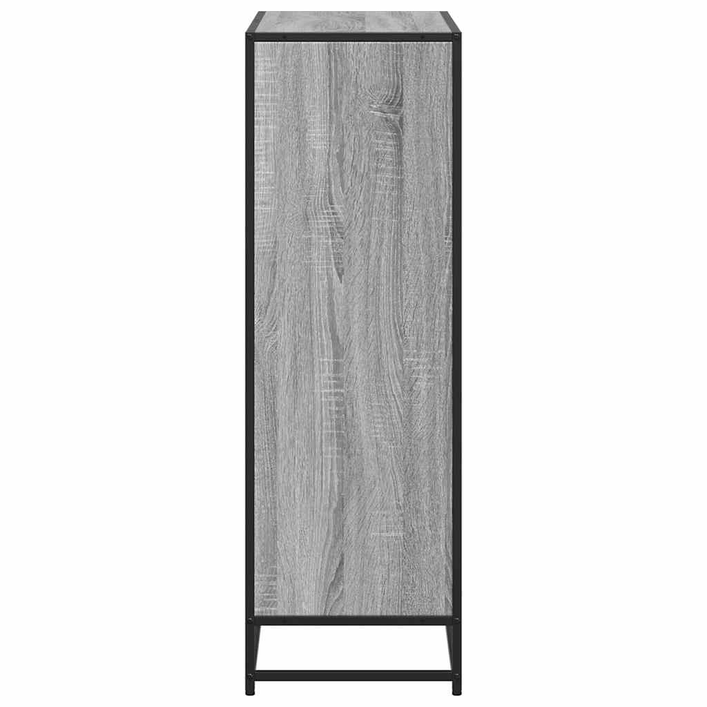Bibliotecă, gri sonoma, 80,5x35x107,5 cm, lemn prelucrat