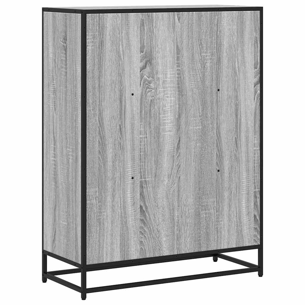 Bibliotecă, gri sonoma, 80,5x35x107,5 cm, lemn prelucrat