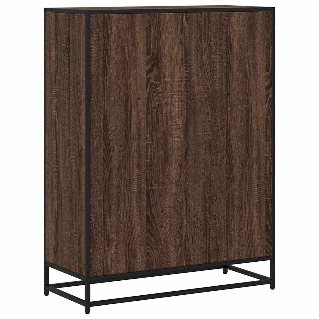 Bibliotecă, stejar maro, 80,5x35x107,5 cm, lemn prelucrat