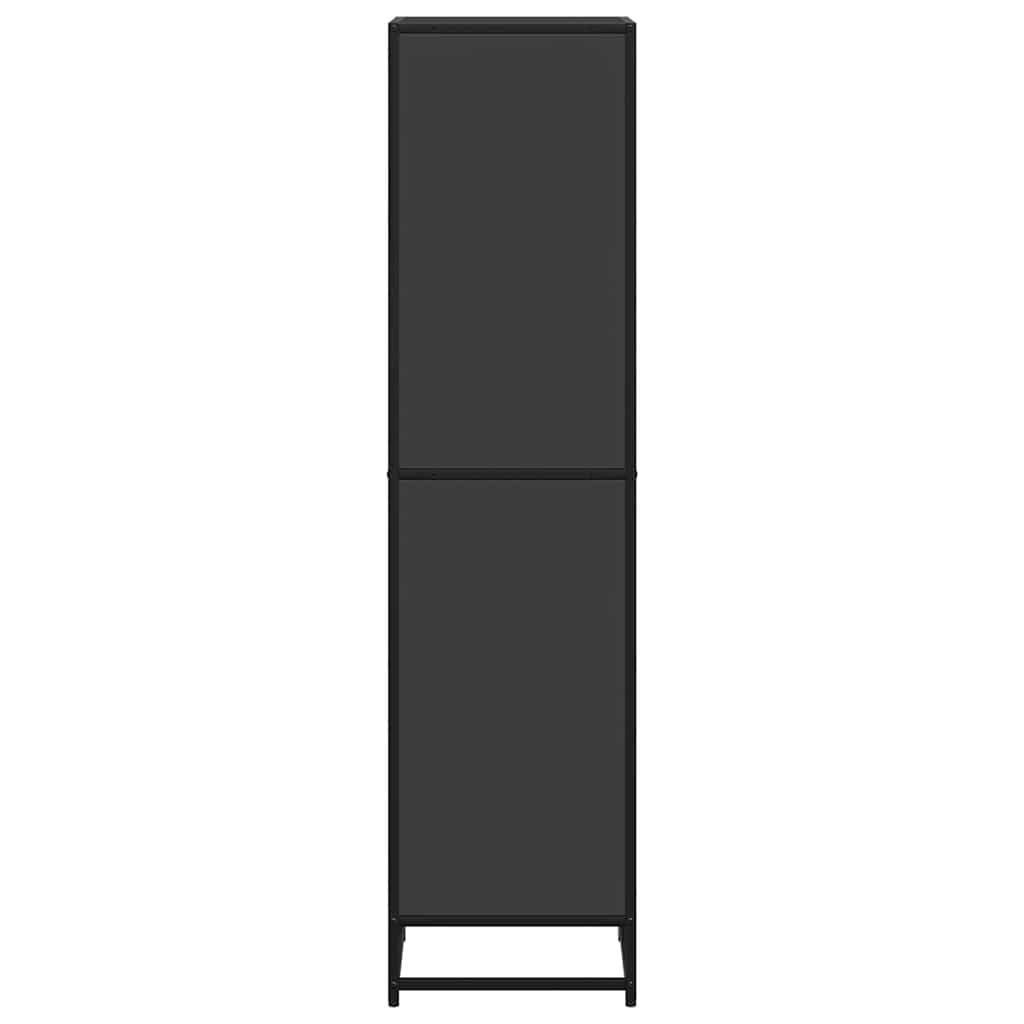 Bibliotecă, negru, 40x35x139 cm, lemn prelucrat