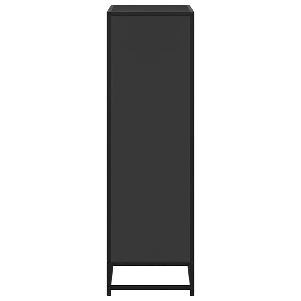 Bibliotecă, negru, 65,5x33x107,5 cm, lemn prelucrat
