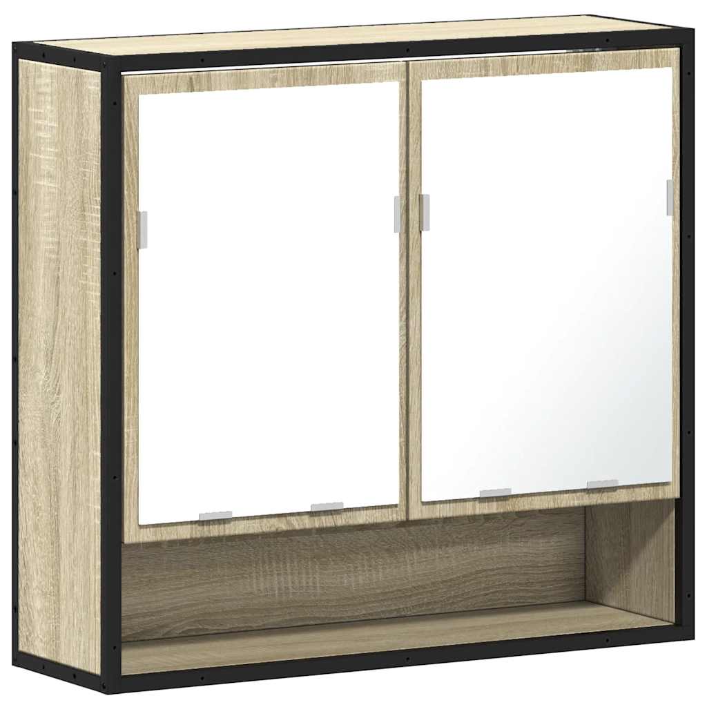 Dulap baie cu oglindă stejar sonoma 65x20x60 cm lemn compozit