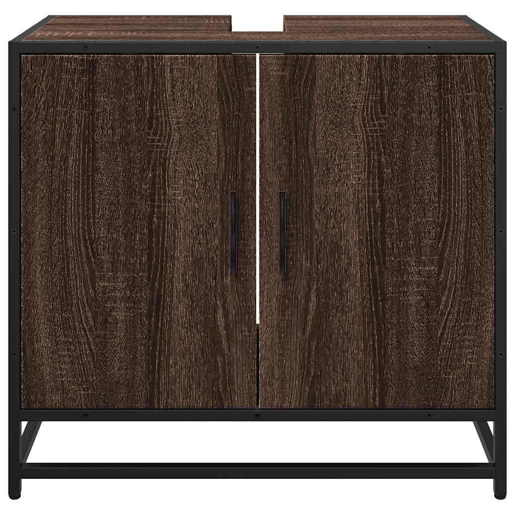 Dulap pentru chiuvetă de baie stejar maro 65x33x60 cm lemn