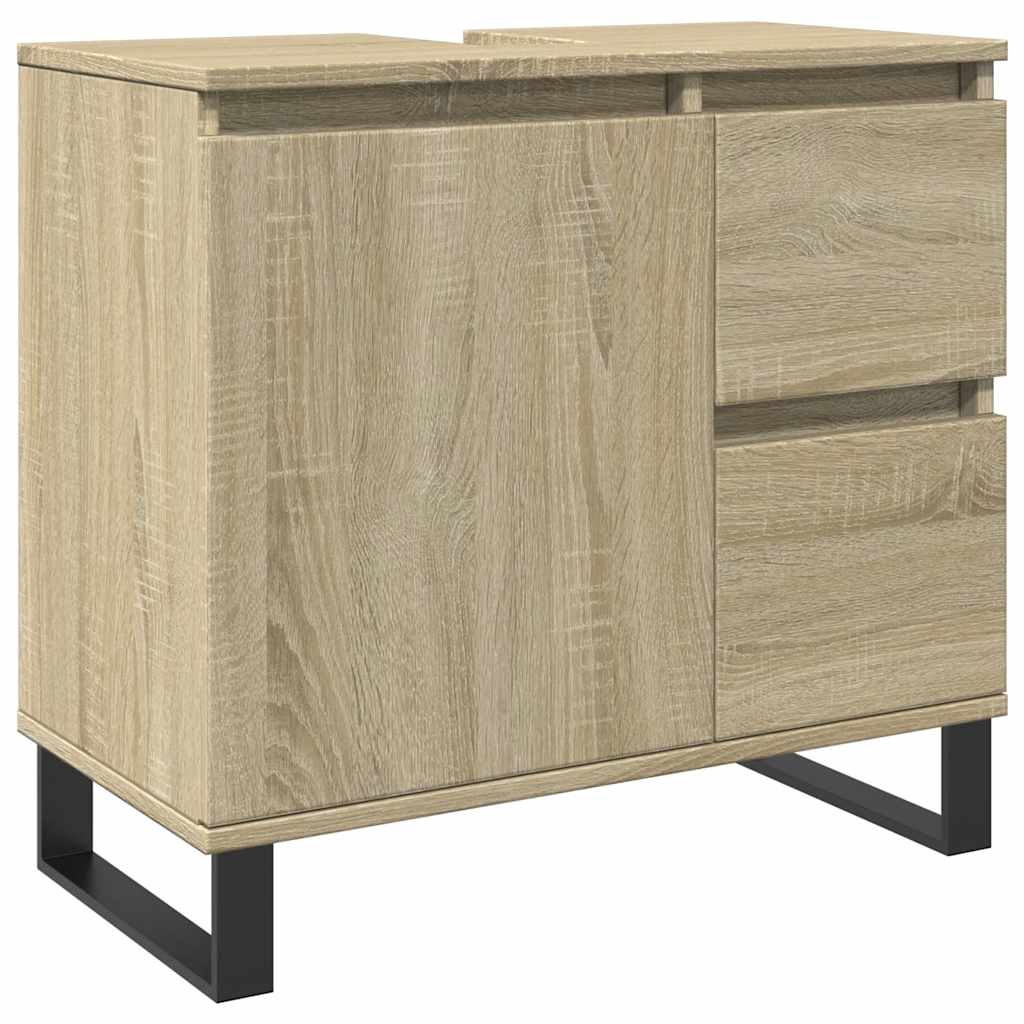 Dulap de baie, stejar sonoma, 65x33x60 cm, lemn prelucrat