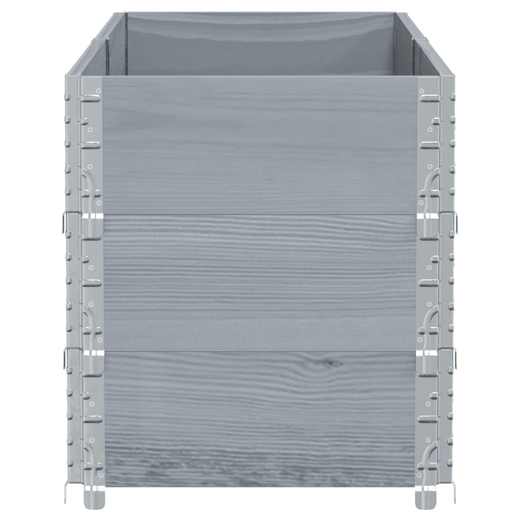 Jardinieră de grădină, gri, 150x50 cm, lemn masiv pin