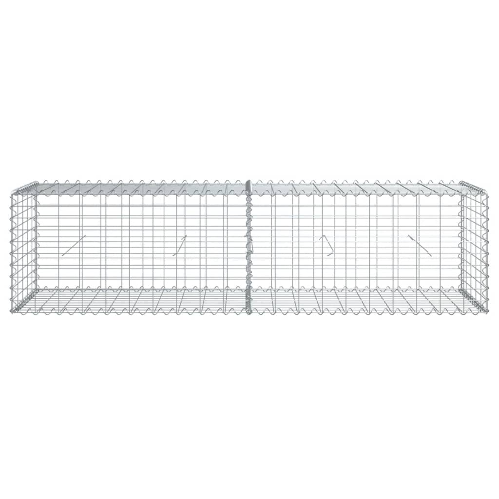 Coș gabion cu capac, 200x50x50 cm, fier galvanizat