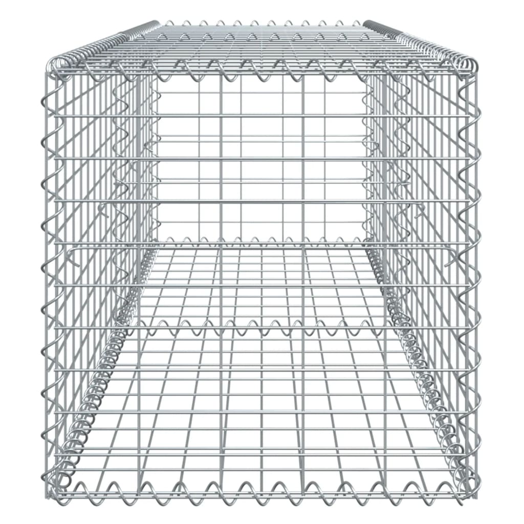 Coș gabion cu capac, 200x50x50 cm, fier galvanizat