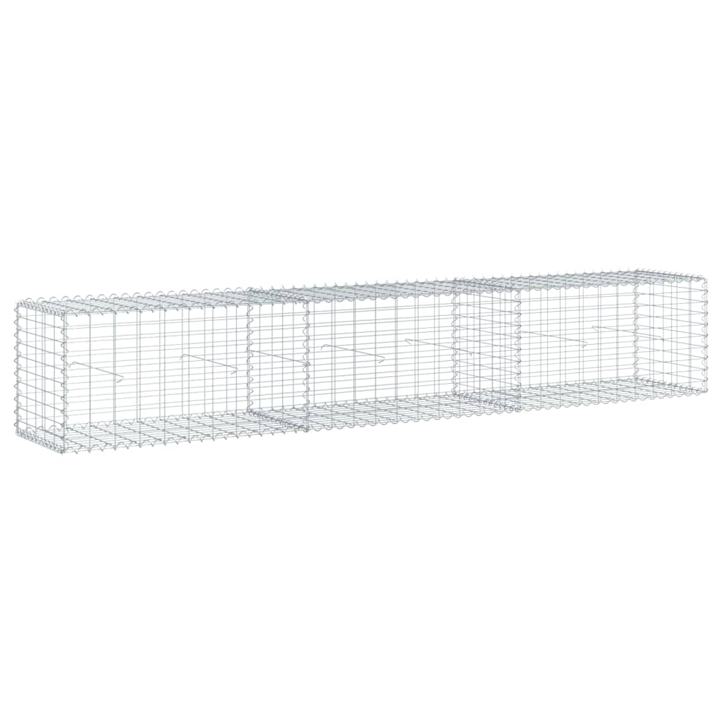 Coș gabion cu capac, 300x50x50 cm, fier galvanizat