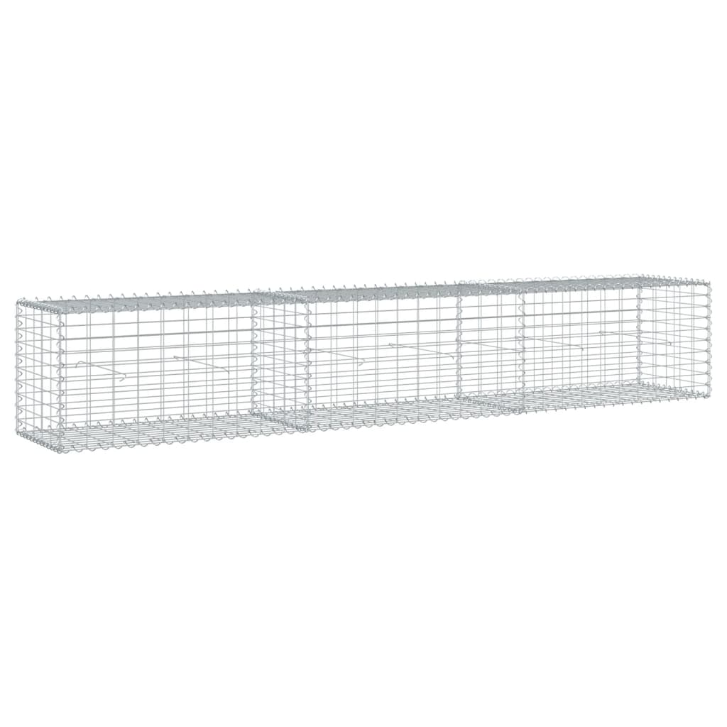 Coș gabion cu capac, 300x50x50 cm, fier galvanizat