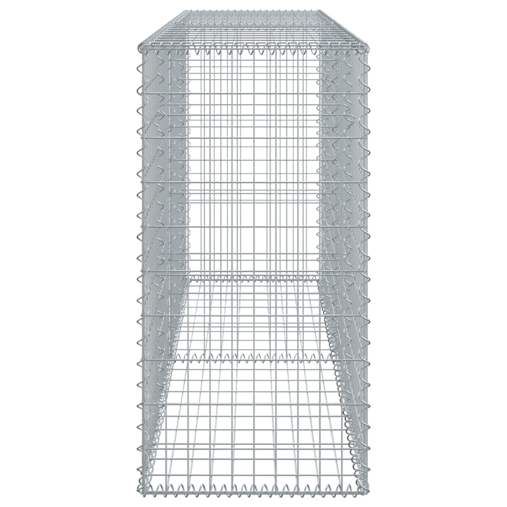 Coș gabion cu capac, 200x50x100 cm, fier galvanizat