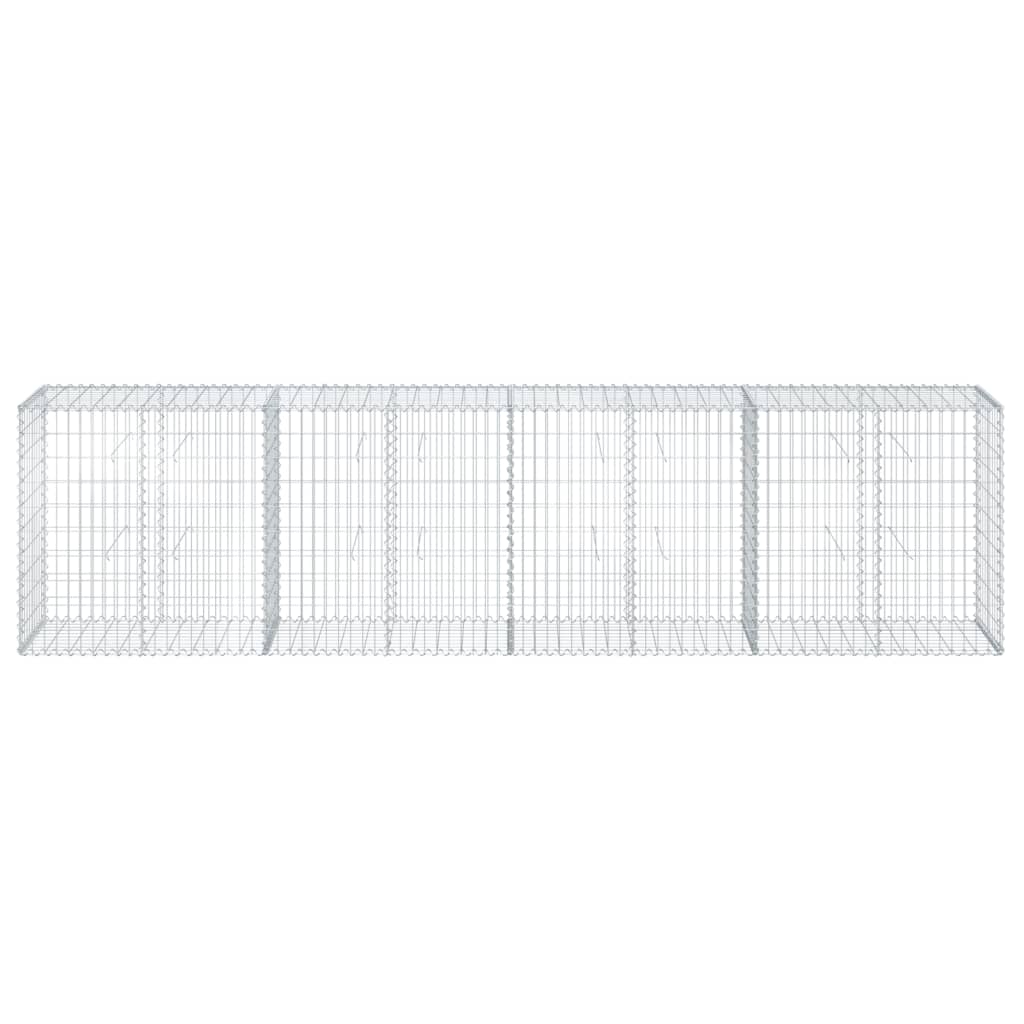 Coș gabion cu capac, 400x50x100 cm, fier galvanizat