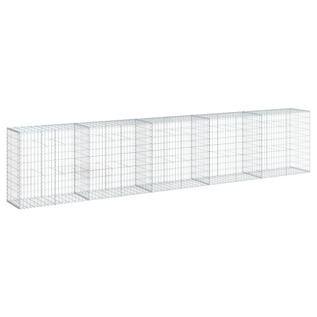 Coș gabion cu capac, 500x50x100 cm, fier galvanizat